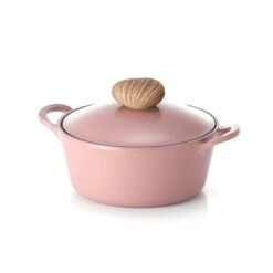 Neoflam Retro 22cm Stockpot Induction With Die-Cast Lid Pink Demer