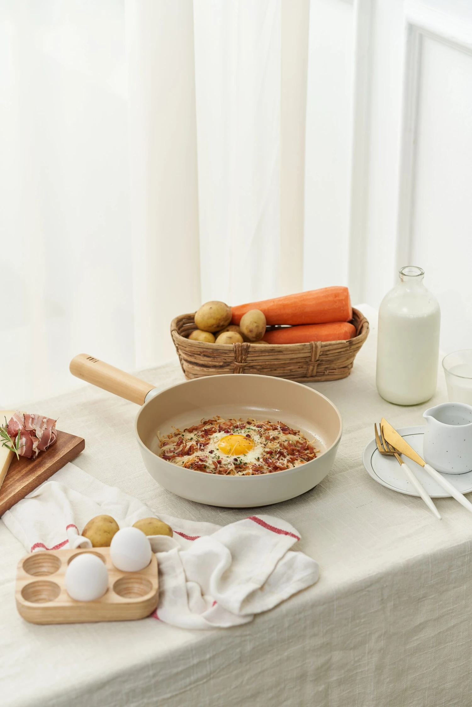 Neoflam Fika 24cm Fry Pans & 26 Wok Induction, 22cm Deep Stockpot With Lid 2 Neoflam Fika 24cm Fry Pans & 26 Wok Induction, 22cm Deep Stockpot With Lid - Image 2