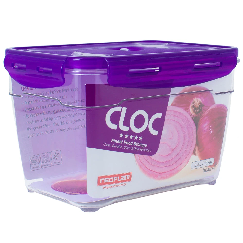 Neoflam CLOC Tritan Vacuum Seal Container 3 X 3.3L 4pc Set - Rectangle 2 Neoflam CLOC Tritan Vacuum Seal Container 3 X 3.3L 4pc Set - Rectangle - Image 2