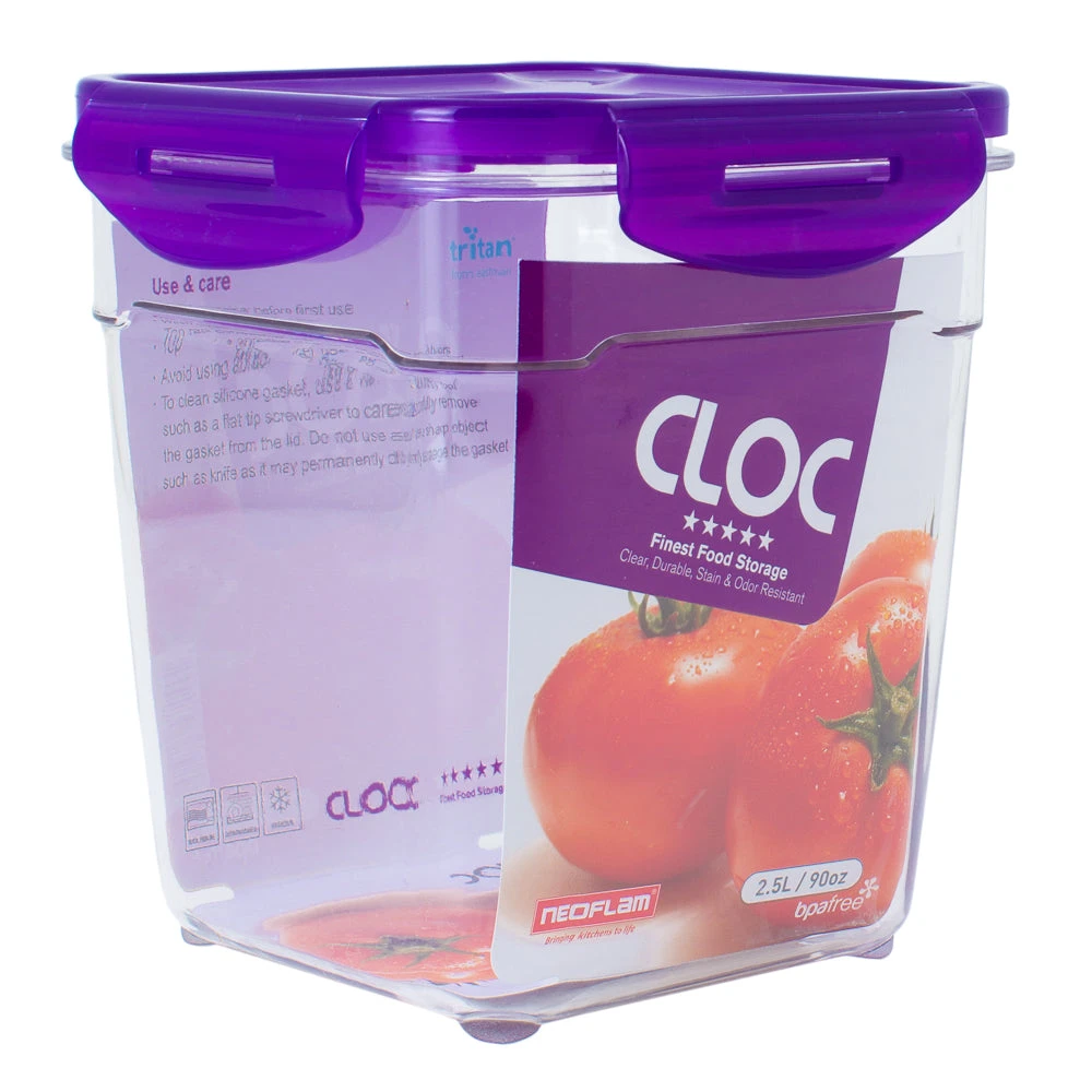 Neoflam CLOC Tritan Vacuum Container Square 2.5L - BPA Fee 1 Neoflam CLOC Tritan Vacuum Container Square 2.5L - BPA Fee