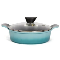 Neoflam Venn Turquoise Induction Set 4 Piece 24cm Low 26, 32cm Casserole And 18cm Saucepan -Neo Flam CV L24T 785b5b61 a586 4f61 975b ff7acdb0b53d