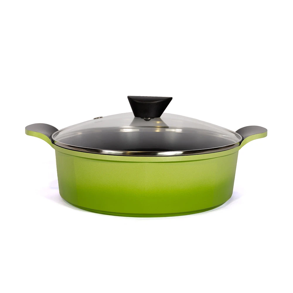 Neoflam Venn 28cm Low Casserole Induction Green 1 Neoflam Venn 28cm Low Casserole Induction Green