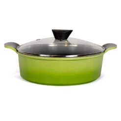 Neoflam Venn Green Set 3 Piece 20cm, 28cm Low Casserole And Medium Roaster -Neo Flam CV L28G 4abd8a7e 4932 417c 8434 2c227b00bf87