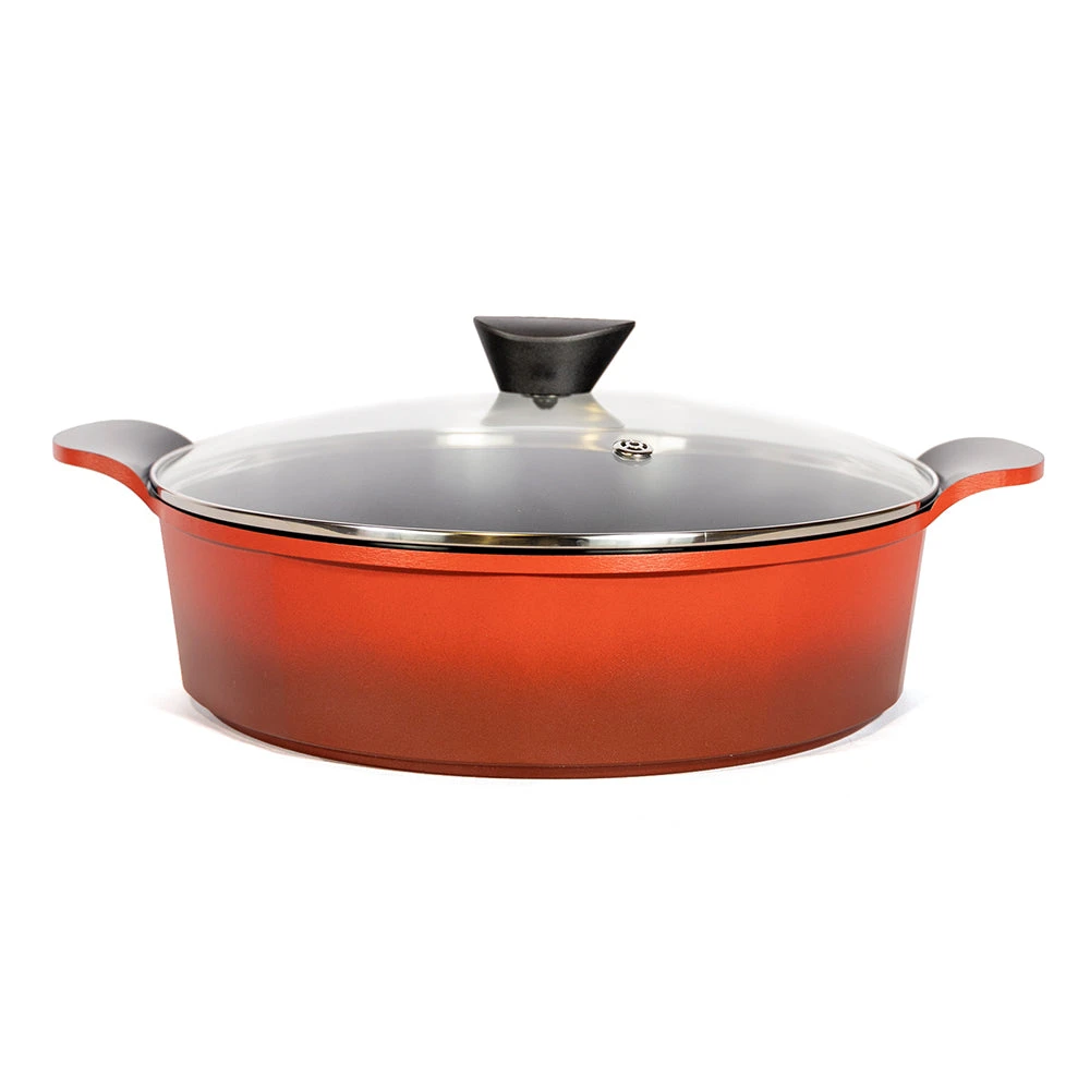 Neoflam Venn 32cm Low Casserole Induction Red 1 Neoflam Venn 32cm Low Casserole Induction Red