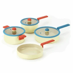 Neoflam Danish Set Of 4 18cm Saucepan, 20cm Stockpot, 24cm Wok And 24cm Fry Pan Induction