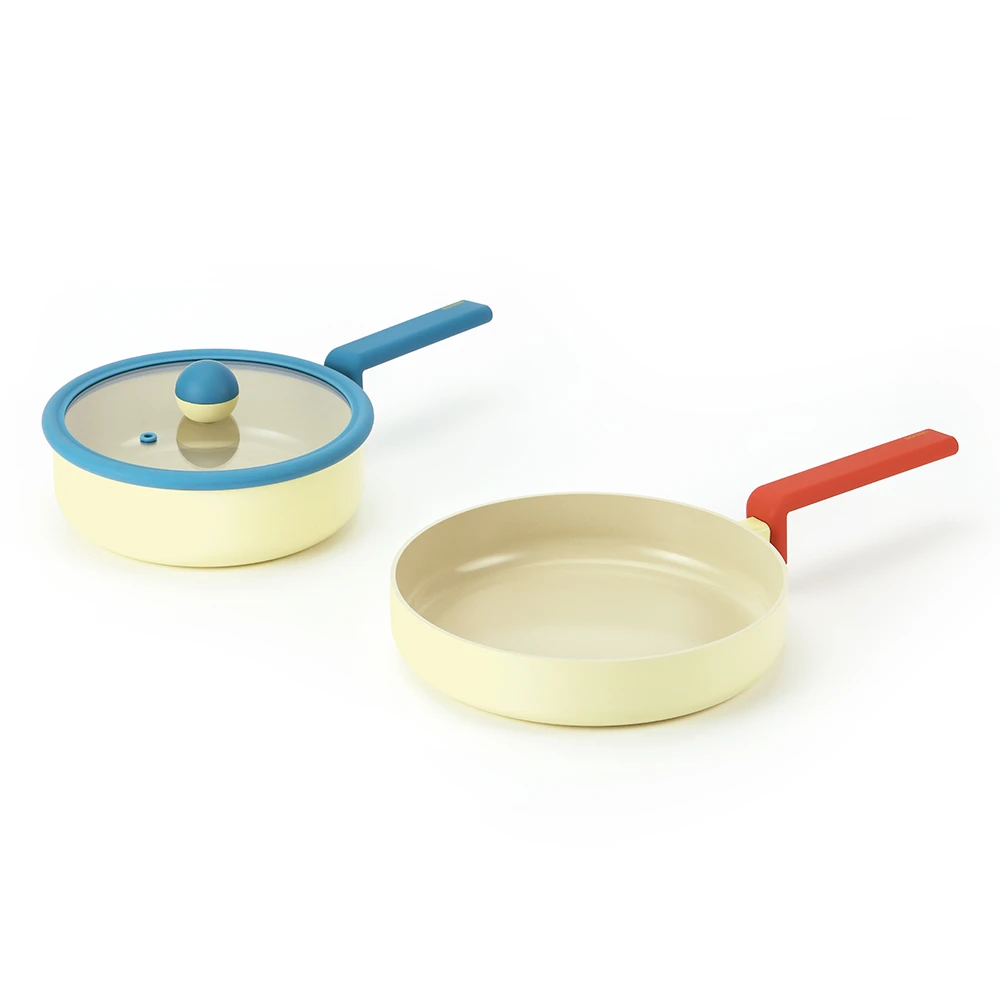 Neoflam Danish 20cm Wok And 24cm Fry Pan Induction 1 Neoflam Danish 20cm Wok And 24cm Fry Pan Induction