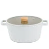 Neoflam Fika 24cm Stockpot Induction With Silicon Rim Glass Lid