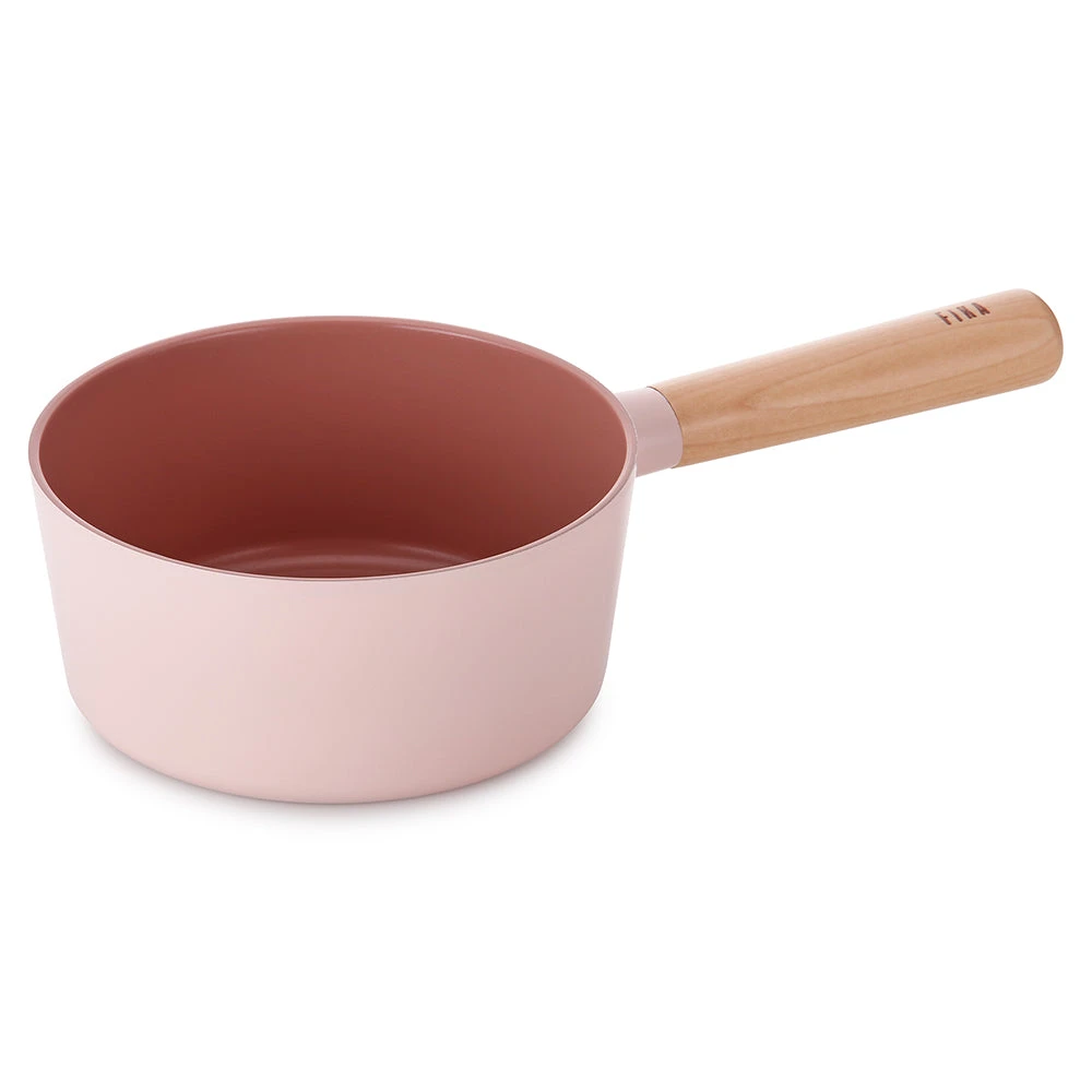 Neoflam Fika 18cm Saucepan Induction With Glass Lid And Silicon Rim Pink 3 Neoflam Fika 18cm Saucepan Induction With Glass Lid And Silicon Rim Pink - Image 3