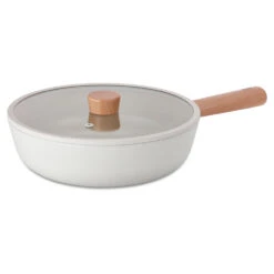 Neoflam Fika 30cm Wok Induction With Silicone Rim Glass Lid