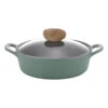 Neoflam Retro 22cm Low Stockpot Induction With Glasst Lid Green Demer