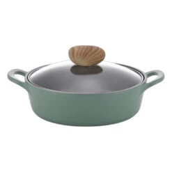 Neoflam Retro 22cm Low Stockpot Induction With Glasst Lid Green Demer