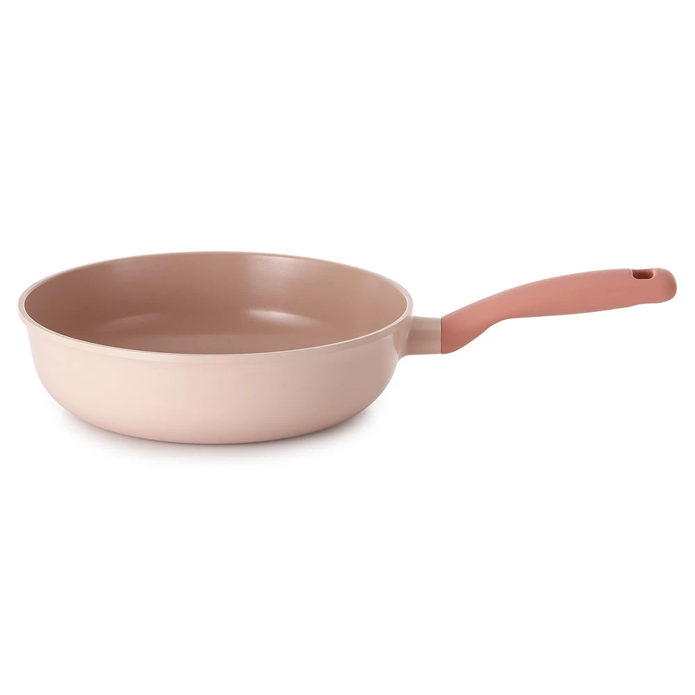 Neoflam Retro Sherbet 26cm Wok / Chef Pan Induction Peach 1 Neoflam Retro Sherbet 26cm Wok / Chef Pan Induction Peach