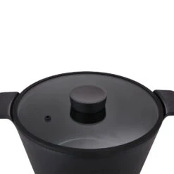 Neoflam Vulcan 24cm Casserole With Glass Lid Induction Black 7 Neoflam Vulcan 24cm Casserole With Glass Lid Induction Black -Neo Flam EK VG C244