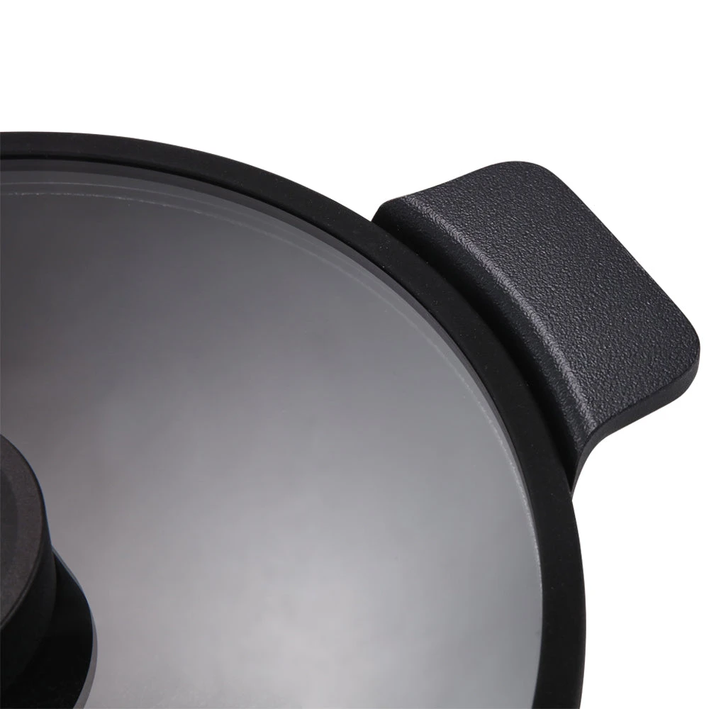 Neoflam Vulcan 24cm Casserole With Glass Lid Induction Black 4 Neoflam Vulcan 24cm Casserole With Glass Lid Induction Black - Image 4