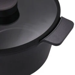 Neoflam Vulcan Small Se 24, 28cm Frying Pan, Saucepan And 20, 24cm Casserole Set - Induction Black -Neo Flam EK VG Handle2 8717e520 58fe 4a82 a689 0427f602db73