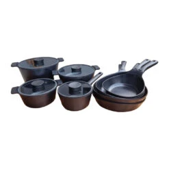 Neoflam Vulcan Complete Set Frying Pans, Woks, Saucepan And Casseroles - Induction Black