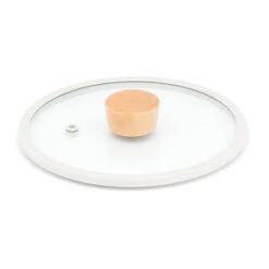 FIKA Glass Lid With Silicon Rim 26cm With Natural Wooden Knob