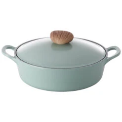 Neoflam Retro 26cm Low Stockpot Induction With Die-Cast Lid Green Demer