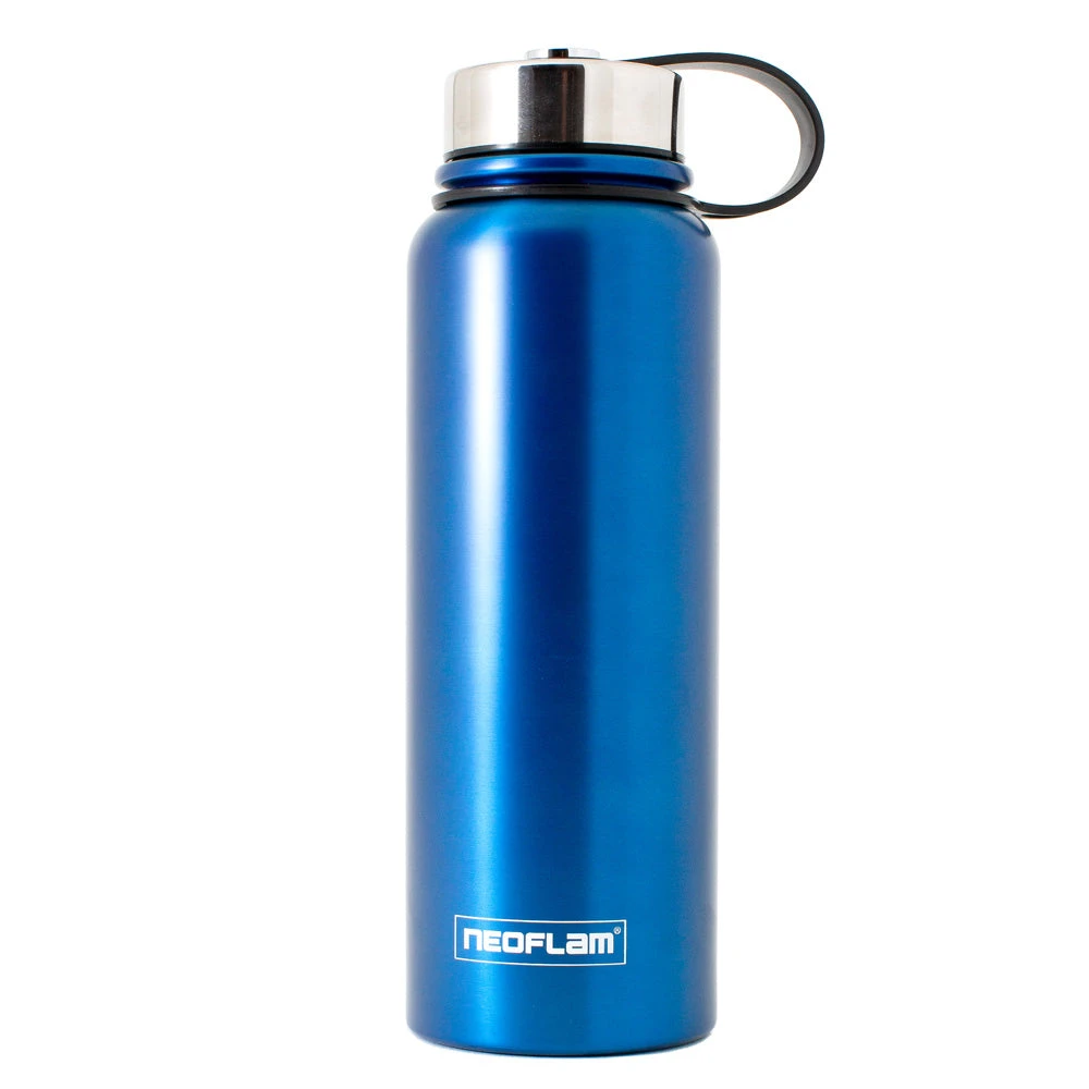 1.2L Neoflam All Day Stainless Steel Double Walled And Vacuum Insulated Water Bottle Blue Metal 1 1.2L Neoflam All Day Stainless Steel Double Walled And Vacuum Insulated Water Bottle Blue Metal