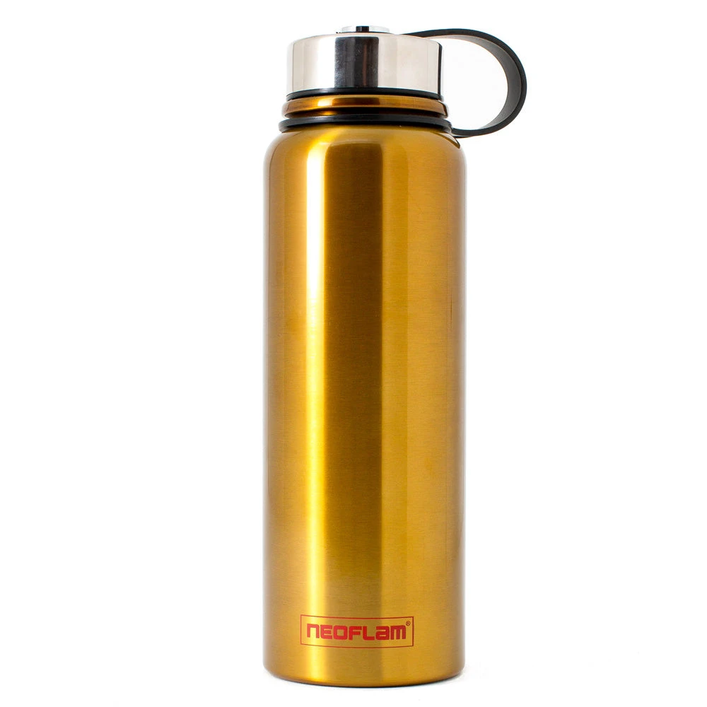 1.2L Neoflam All Day Stainless Steel Double Walled And Vacuum Insulated Water Bottle Gold Metal 1 1.2L Neoflam All Day Stainless Steel Double Walled And Vacuum Insulated Water Bottle Gold Metal