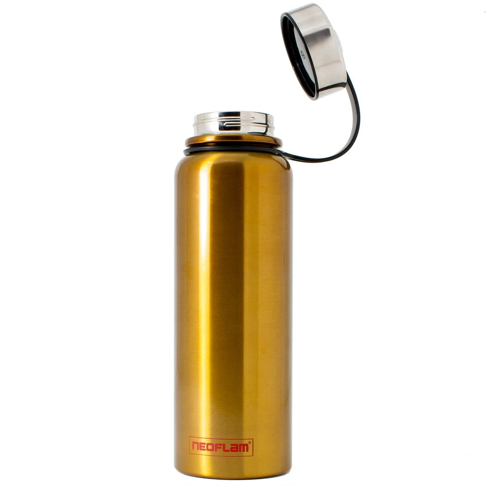 1.2L Neoflam All Day Stainless Steel Double Walled And Vacuum Insulated Water Bottle Gold Metal 2 1.2L Neoflam All Day Stainless Steel Double Walled And Vacuum Insulated Water Bottle Gold Metal - Image 2