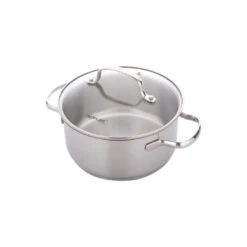Neoflam Stainless Steel 20cm Stock Pot With Glass Lid