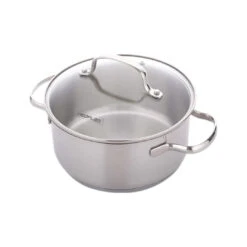 Neoflam Stainless Steel 24cm Stock Pot With Glass Lid