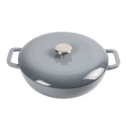 Neoflam Cast Iron 30cm Shallow Casserole 4.4L Gray