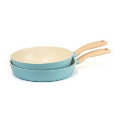 Neoflam Retro 28cm Fry Pan And 26cm Wok Induction Mint