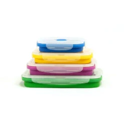 Neoflam Set Of 4 Collapsible Silicone Food Storage Containers