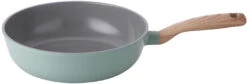 Neoflam Demer Green Retro Induction Set - 24 And 28cm Fry Pans And A 26cm Chef Pan -Neo Flam Wok RetroDemerGreenWok26cm