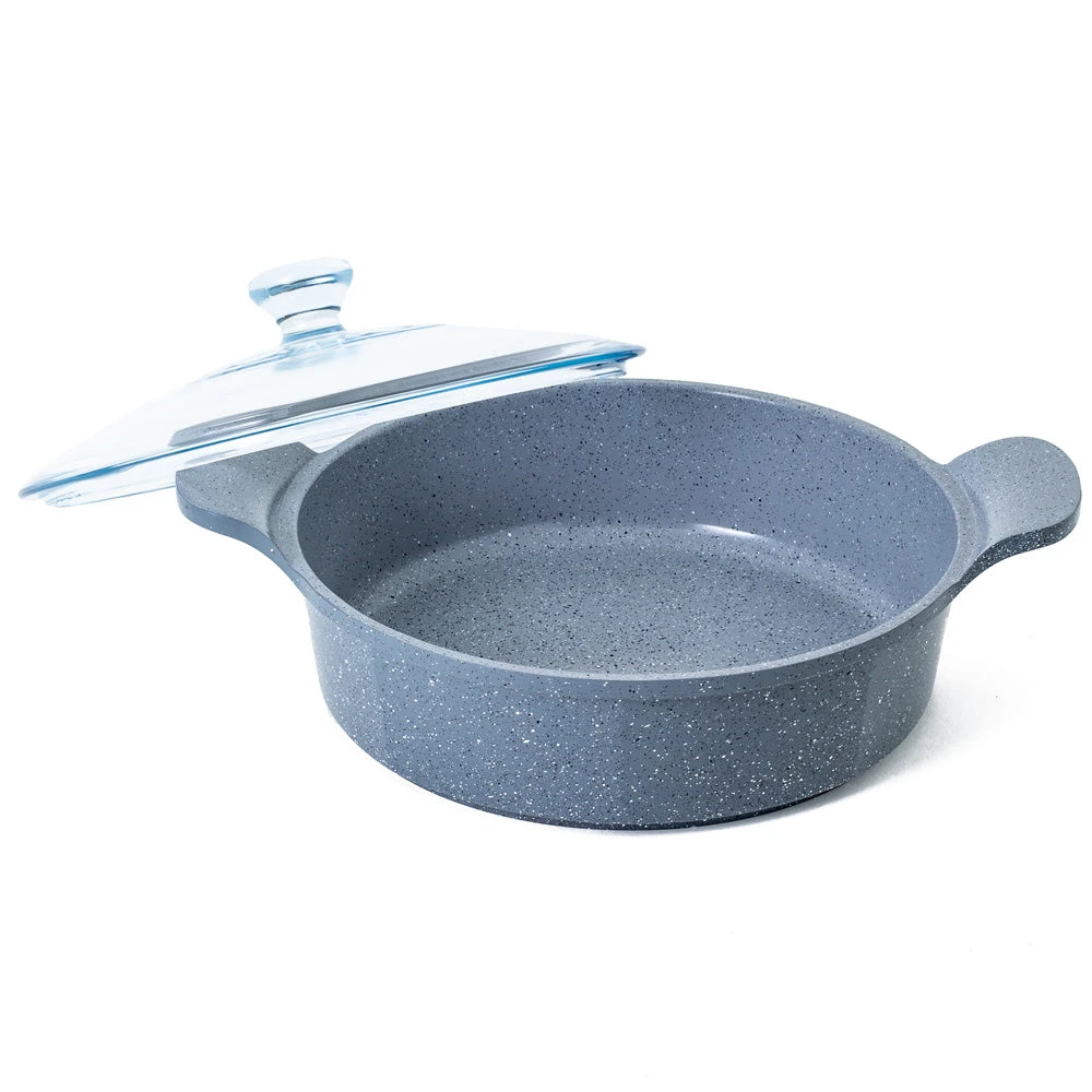 Neoflam 24cm Low Casserole Pot Induction Marble 2 Neoflam 24cm Low Casserole Pot Induction Marble - Image 2