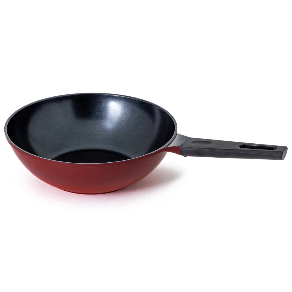Neoflam Amie 30cm Induction Cookware Wok Pan Red 4 Neoflam Amie 30cm Induction Cookware Wok Pan Red - Image 4