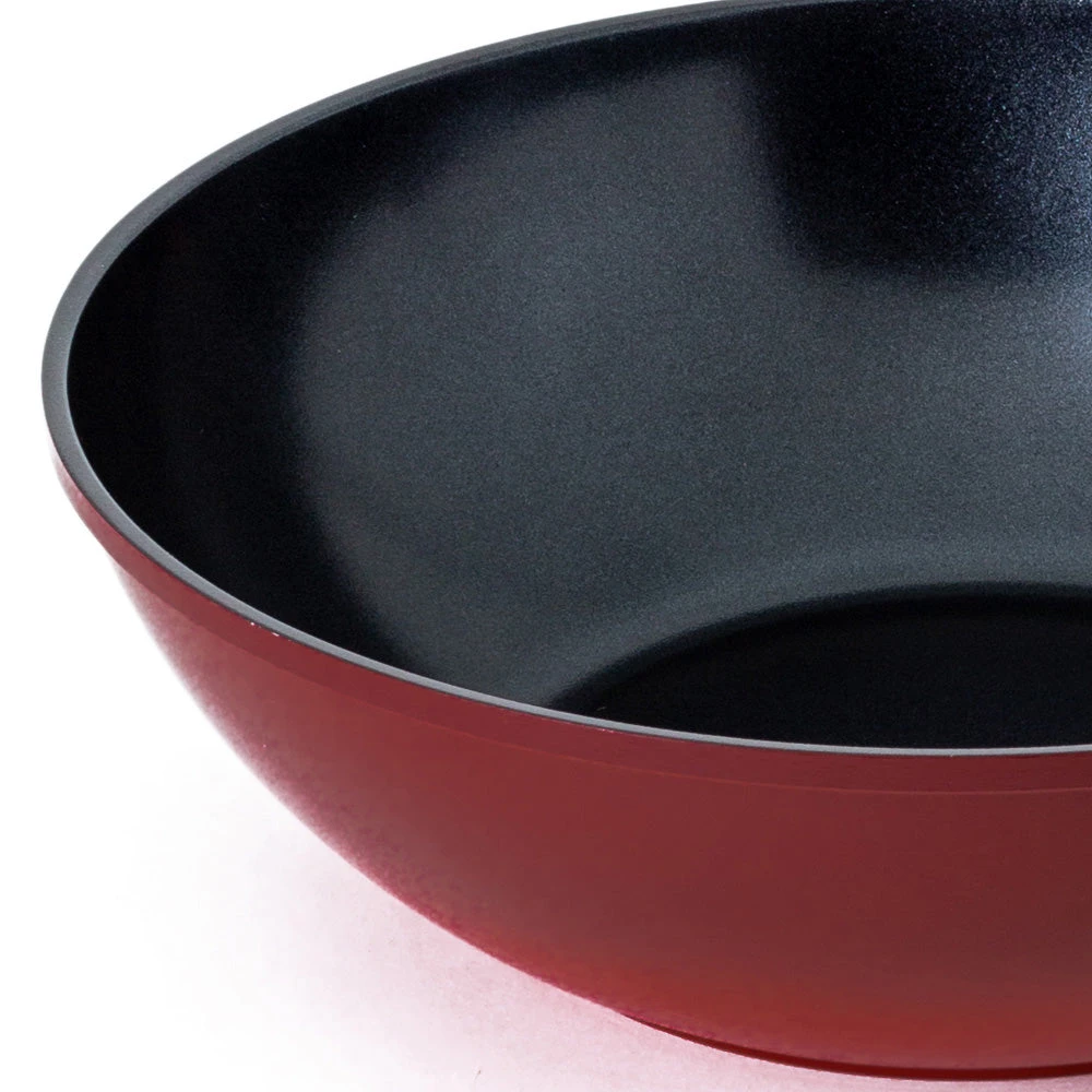 Neoflam Amie 30cm Induction Cookware Wok Pan Red 5 Neoflam Amie 30cm Induction Cookware Wok Pan Red - Image 5