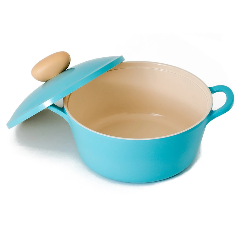 Neoflam Retro 22cm Stockpot Induction With Die-Cast Lid Mint 2 Neoflam Retro 22cm Stockpot Induction With Die-Cast Lid Mint - Image 2