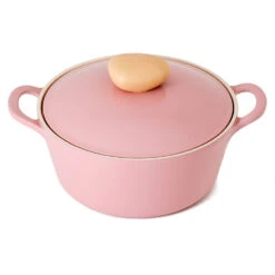 Neoflam Retro 22cm Stockpot Induction With Die-Cast Lid Pink