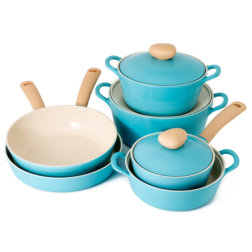 Neoflam Retro Induction Set - 6pc Fry Pan, Saucepan And Casserole Mint 1 Neoflam Retro Induction Set - 6pc Fry Pan, Saucepan And Casserole Mint