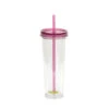 Neoflam Rever Double-Walled Hydration Cup With Straw 700ml Pink
