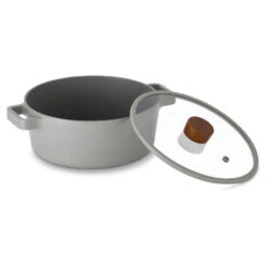 Neoflam Fika Reserve 22cm Stockpot Induction With Silicon Rim Glass Lid Midnight Green -Neo Flam nf2006098219