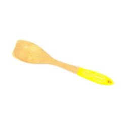 Neoflam Beechwood Wooden Spatula With Yellow Silicon Handle -Neo Flam siliconehandleattachedtospatula